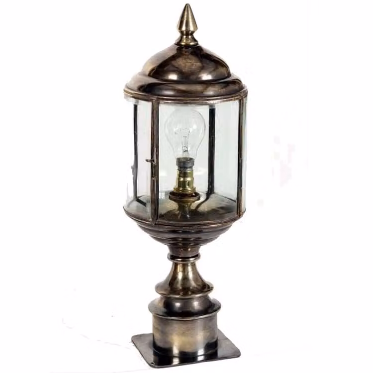 Wentworth Limehouse Short Pillar buitenlamp - Gepoetst koper