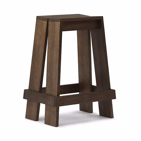 Normann Copenhagen Let barkruk, Bruin gebeitste essen, Hoogte: 65 cm