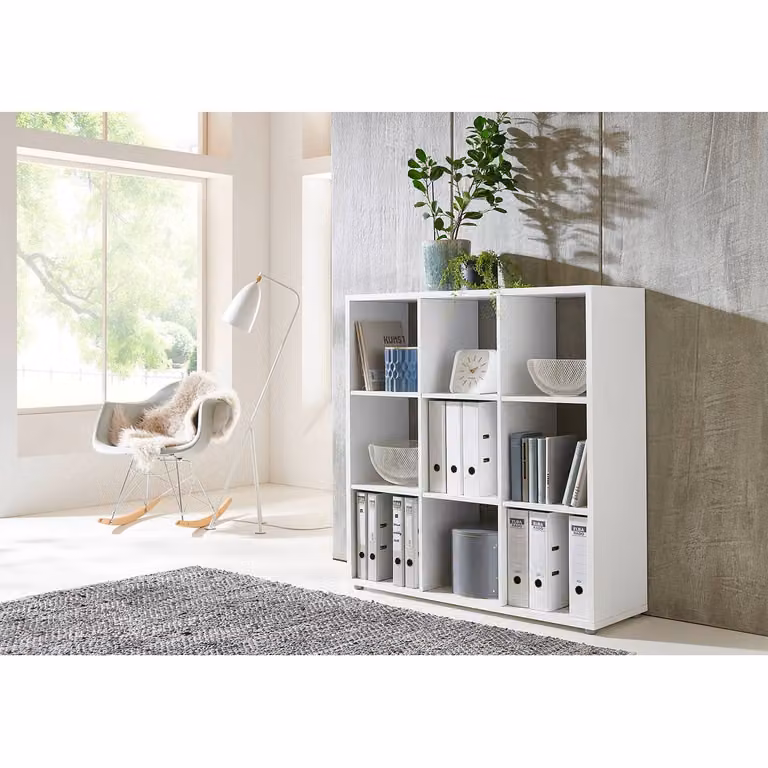home24 Dossierkast Nizwa wit/wit, B/D/H: 107 x 33 x 109 cm