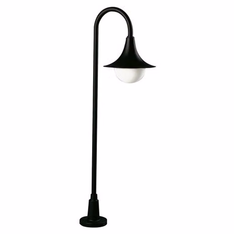 Albert moderne zwarte padverlichting voor in de tuin