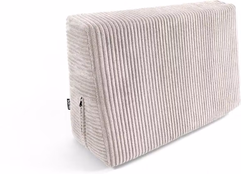 Palletkussen Zijkussen en Hoekkussen voor Tuinbank Lounge met Afneembare Corduroy Hoes - Ivoor - B/D/H: 60 x 40 x 20/10 cm
