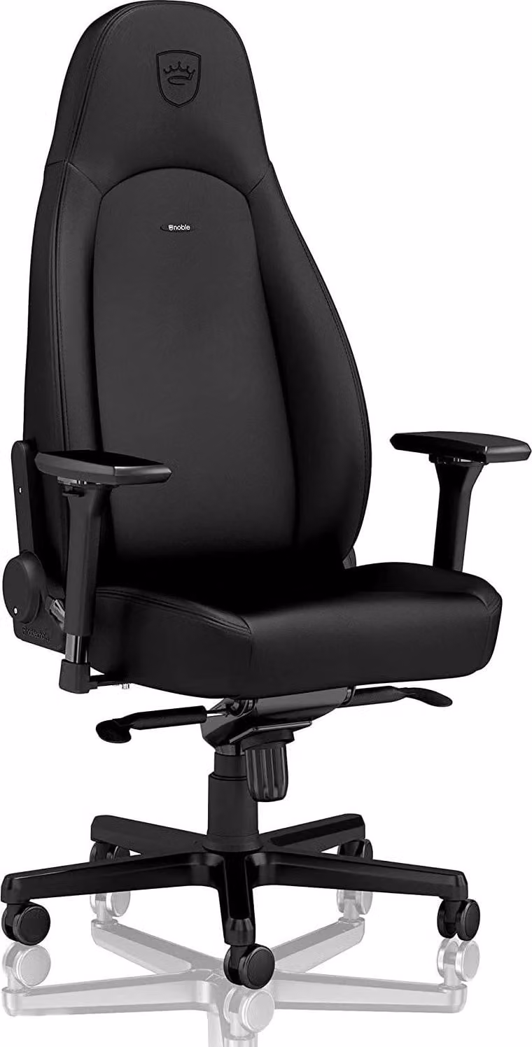 noblechairs ICON universele gamingstoel met beklede zitting en rugleuning, zwart, aluminium