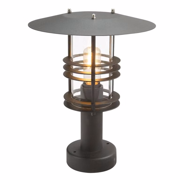 Franssen Selva klassieke terrasverlichting - Zwarte metalen lantaarn voor tuin en pad