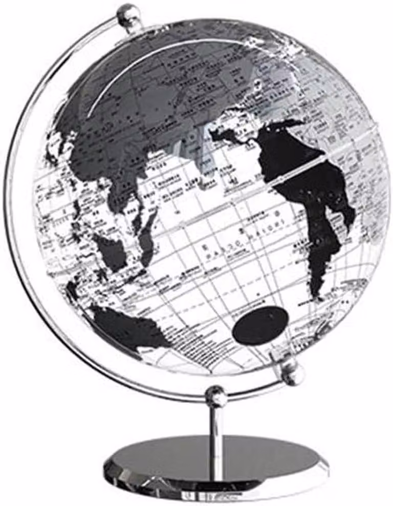 Decorbeeld Globe Ornament - Modern Kunstdecoratie voor op een Tafel - 22 x 21 x 28 cm
