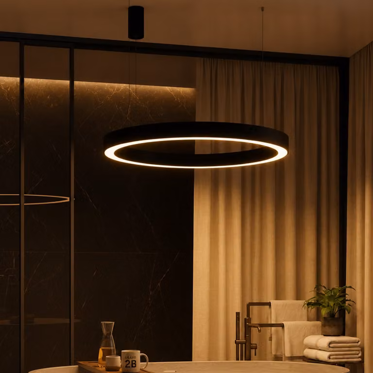 Lyora Morbido Hanglamp zwart Aluminium Ø 100 cm