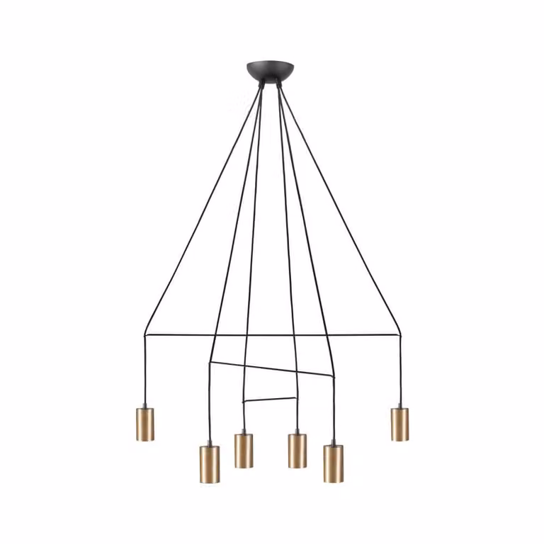 Imbria Lyora hanglamp goud/messing en zwart voor kantoor en thuis