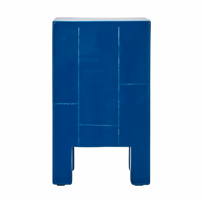 House Doctor Brick bijzettafel Blauw B: 30,0 cm, D: 30,0 cm, H: 50,5 cm