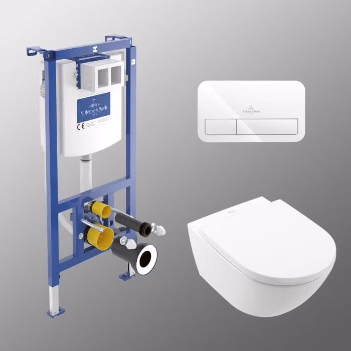 Villeroy & Boch Subway 3.0 toiletset met wandcloset en bedieningsplaat