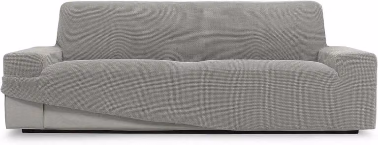 Lichtgrijze bankhoes voor volwassenen, super elastische slofhoes om je meubels te beschermen, 230-270 cm