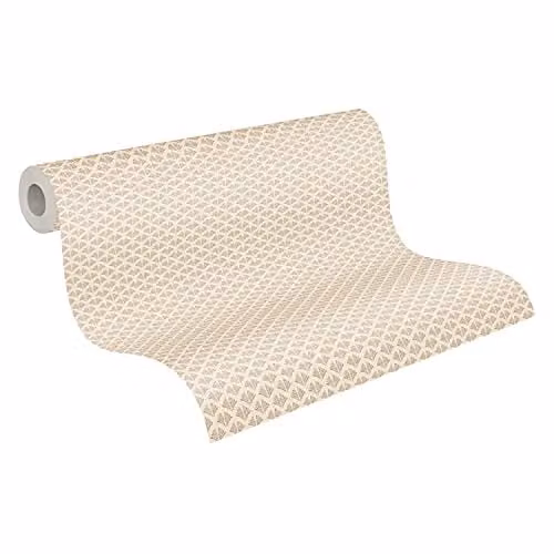 A.S. Création Non-woven Behang Art Deco II Geometrisch Beige en Roze B: 53 cm, L: 1005 cm