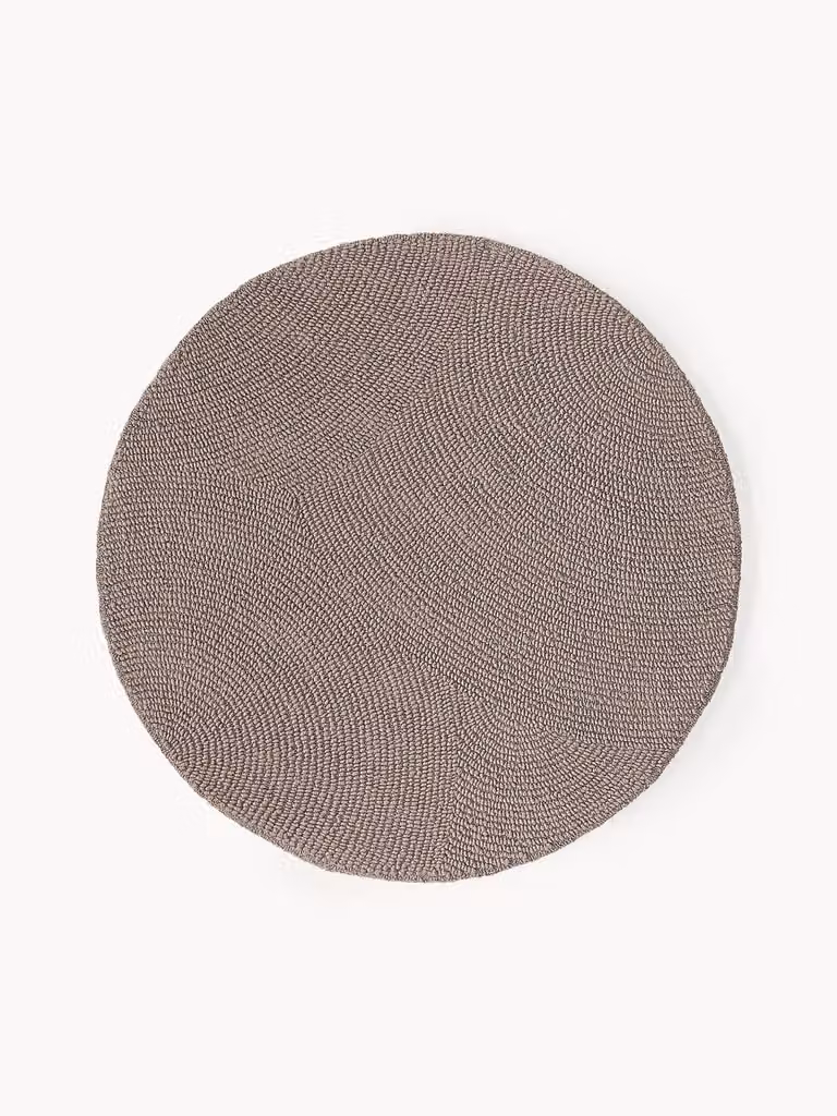 Westwing Collection Eleni rond wollen vloerkleed met geometrisch patroon