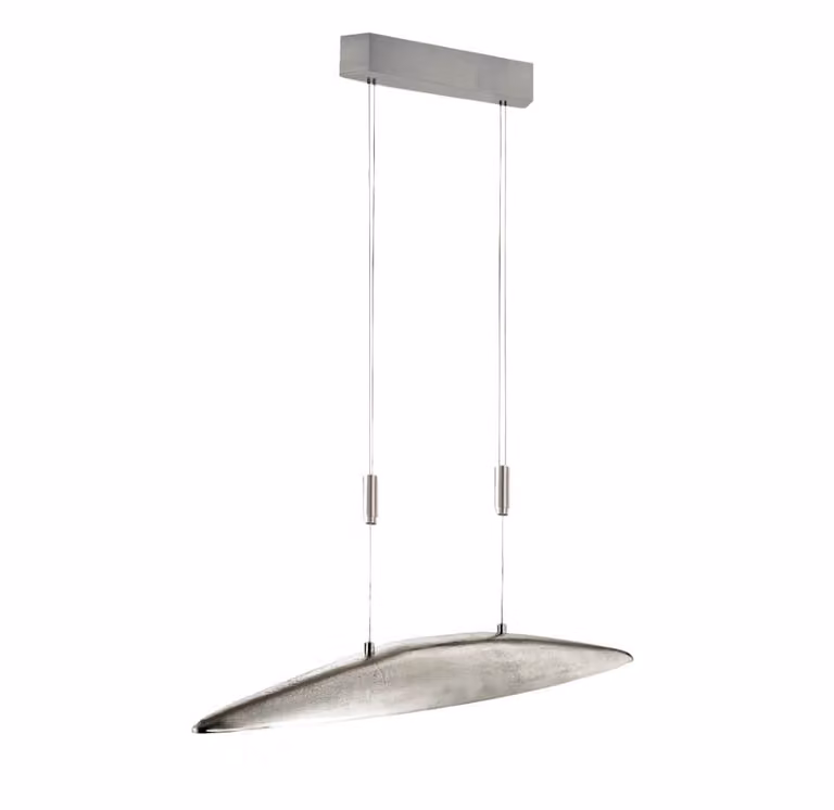 Fischer & Honsel Colmar hanglamp zilver/grijs, hoogte verstelbaar, 105 cm
