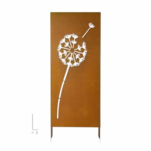 VEVOR Metalen Paravent Bruin, Decoratieve Privacyscherm voor Tuin en Terras, Breedte: 60 cm, Hoogte: 158 cm