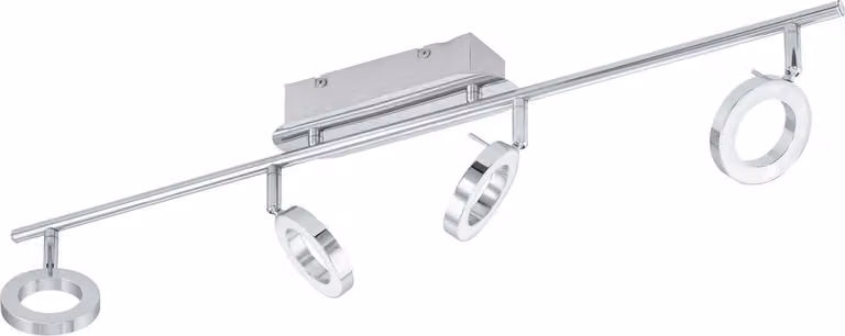 Eglo Naudella Plafondlamp Chroom met LED en Glas