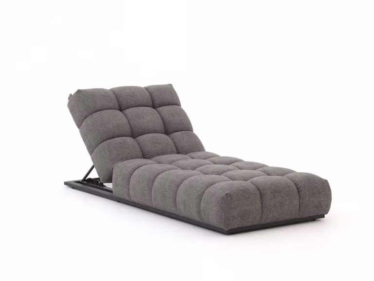 Verstelbaar ligbed Zavelli met aluminium frame in grijs en antraciet