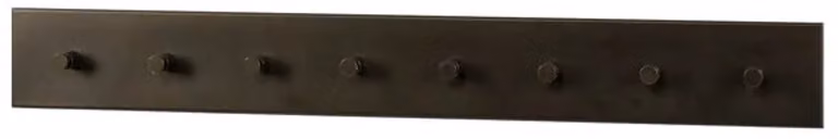 Kapstok Tubo hoog Mat Donkergrijs met Roede, Hoedenplank en 2x10 Haken, Breedte: 100 cm