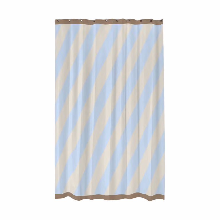 Mette Ditmer Diagonaal douchegordijn - Lichtblauw - 150 x 200 cm