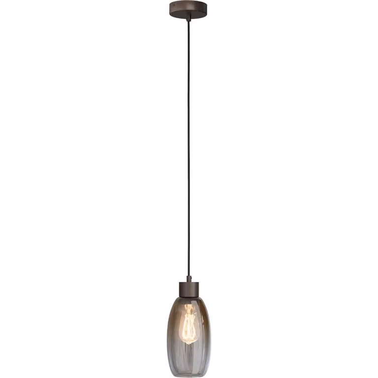 Masterlight Glazen hanglamp Olive cacao bruin Ø 12,5 cm