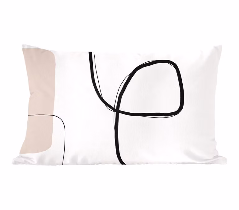 PillowMonkey Sierkussen Abstract Pastel Minimalisme B/D: 50 x 30 cm
