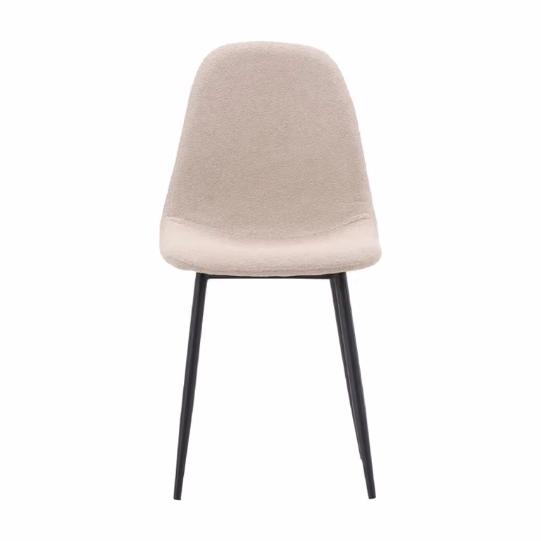 QUVIO Yira Eetkamerstoel 2-pack - Zwart Beige - Scandinavisch Design