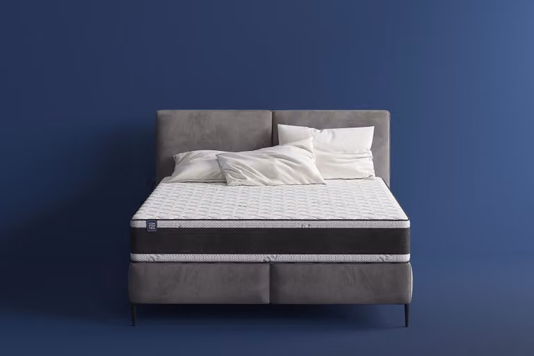 home24 7-zones pocketveringmatras wit/grijs B/D/H: 80 x 220 cm