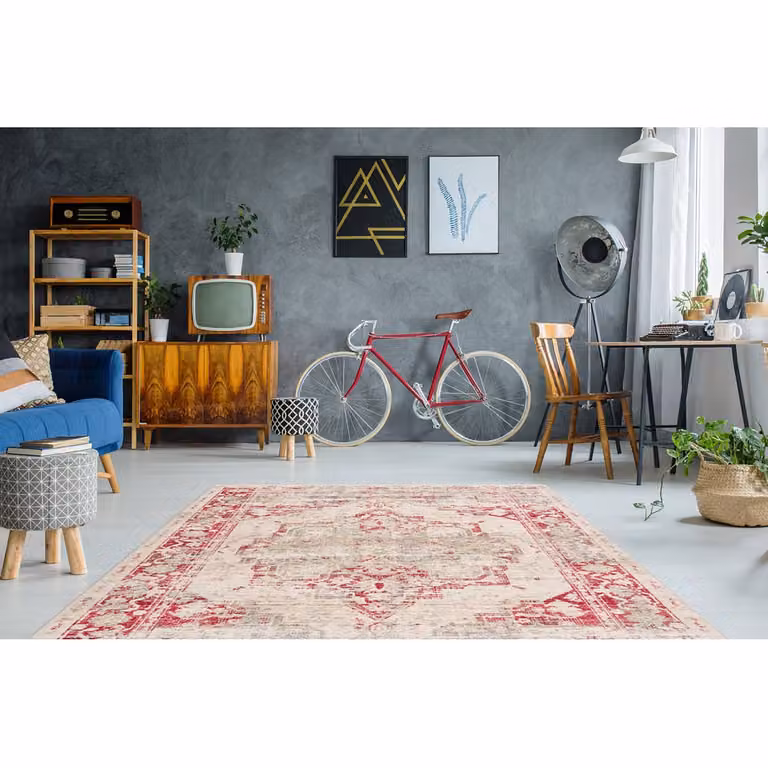 home24 Laagpolig vloerkleed Baroque Meerkleurig B: 200 cm, D: 290 cm