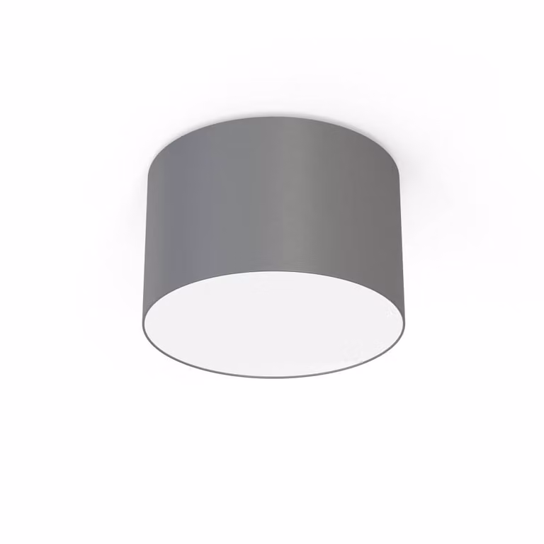 Lyora Cameron grijze plafondlamp met textiel en plastic, Diameter: 44,5 cm