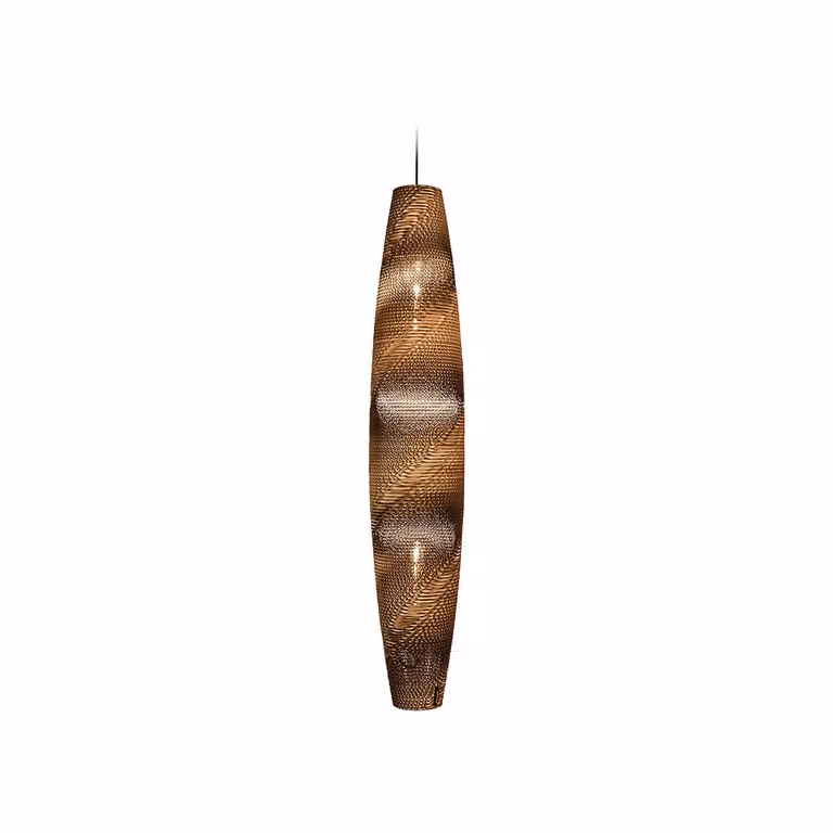 Think Paper Skinny 210 Kartonnen Hanglamp - Bruin - Ø 21 cm