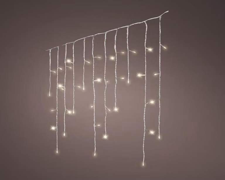 Lumineo Led fonkel icicleverlichting met 480 lampjes transparant snoer