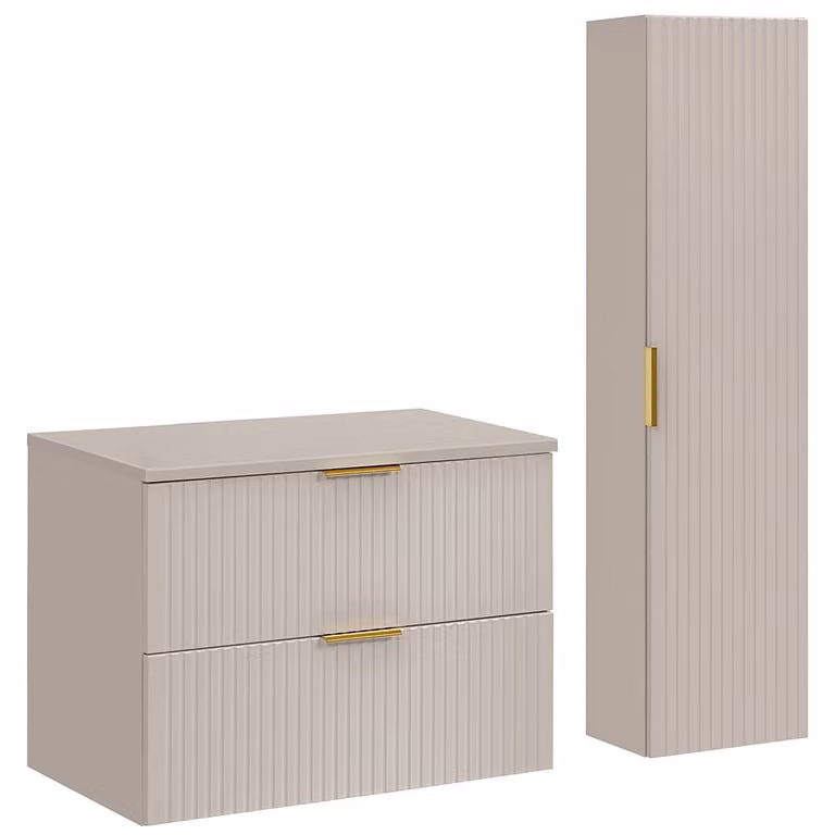 Lomadox Adelaide 2-delige badkamermeubelset in kasjmier, breedte: 80 cm