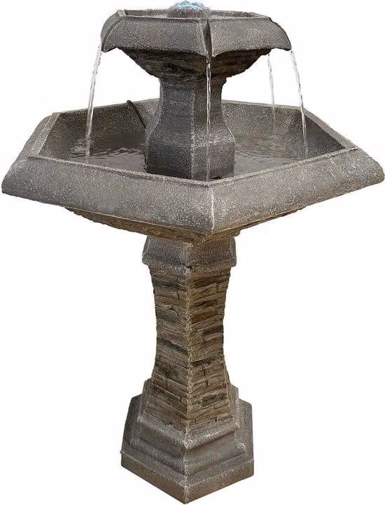 Köhko Tuinfontein Inca Waterornament met Ledverlichting, Hoogte: 85 cm