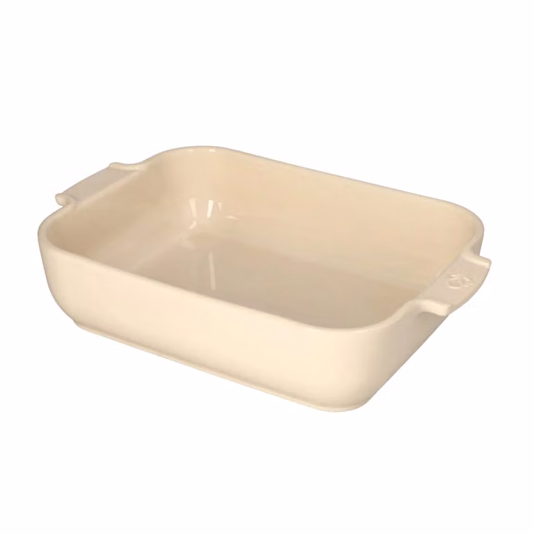 Peugeot Appolia Keramiek Rechthoekige Ovenschaal met Handgrepen Ecru Wit 32 cm