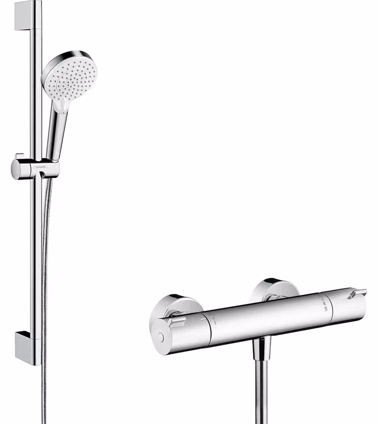 Hansgrohe Douchecombinatie Crometta Vario/Ecostat 1001 CL/Unica, Wit/Chroom, 650 mm