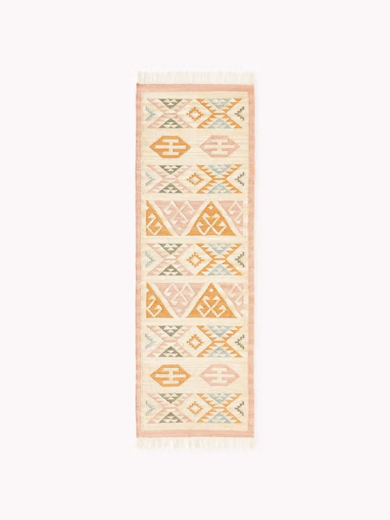 Westwing Collection Anisa handgeweven wollen kilim loper