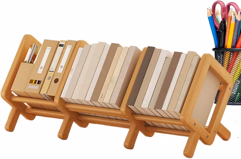 Flexibel Inrichtbaar Bureau Boekenkast Opbergrek in Houtkleur, Breedte: 35-102 cm