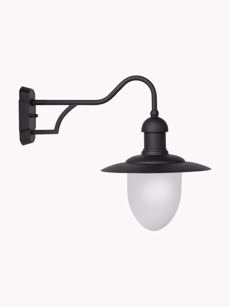 Lucide Aruba Wandlamp Binnen/Buiten - Zwart - Ø 25 cm - IP44