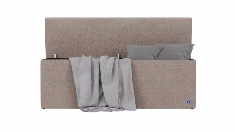 BRUNO opbergbank in beige met textiel, Breedte: 140 cm