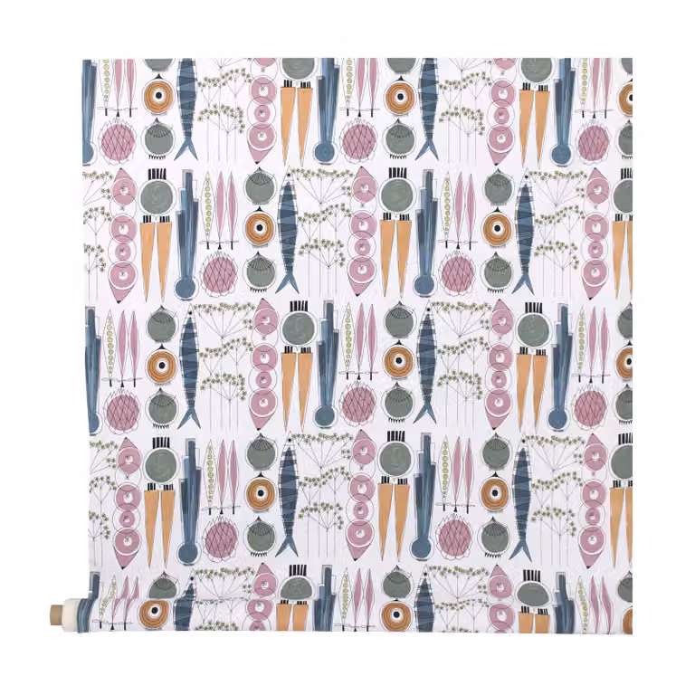 Almedahls Picknick tafelzeil blauw-roze