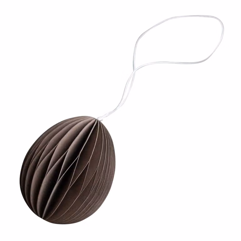 DBKD Ovoid paashanger papier bruin 7 cm