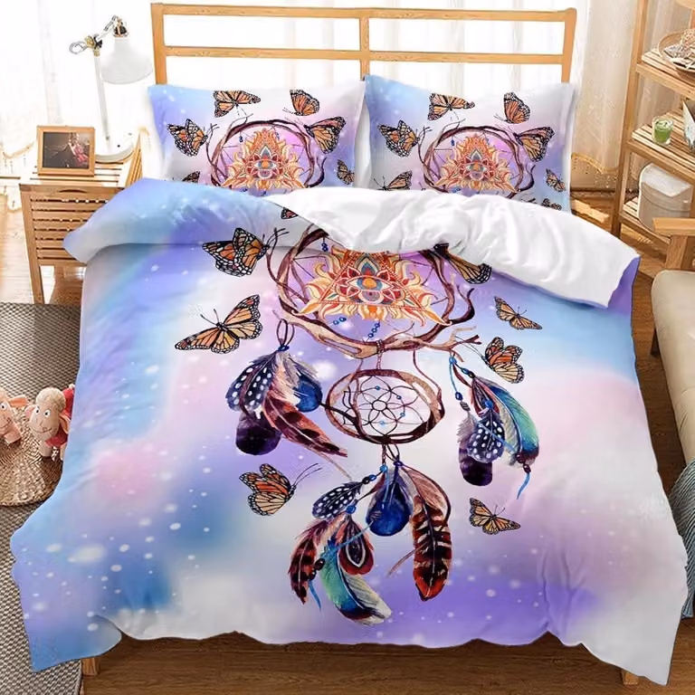 Hypoallergene eenpersoonsbeddengoedset voor jongens met dromenvanger en koala, dekbedovertrek 200 x 200 cm en 2 kussenslopen