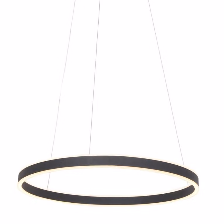 Steinhauer Ringlux Led Hanglamp Zwart Metaal Dimbaar Hoogte Instelbaar Ø 60 cm