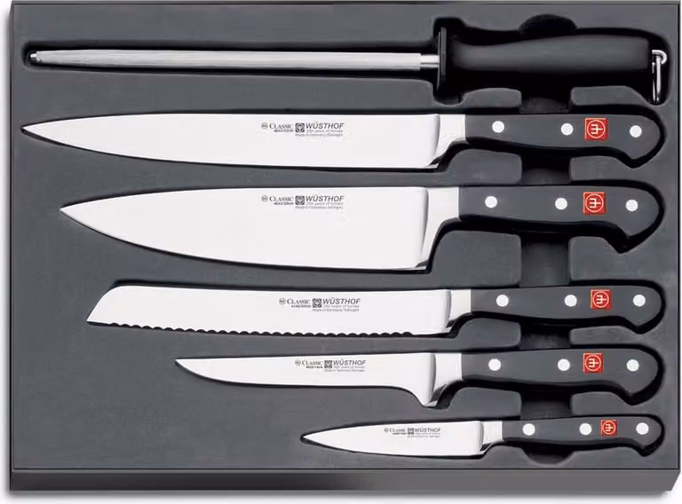 Wüsthof Classic 6-delige messen set met chefmes