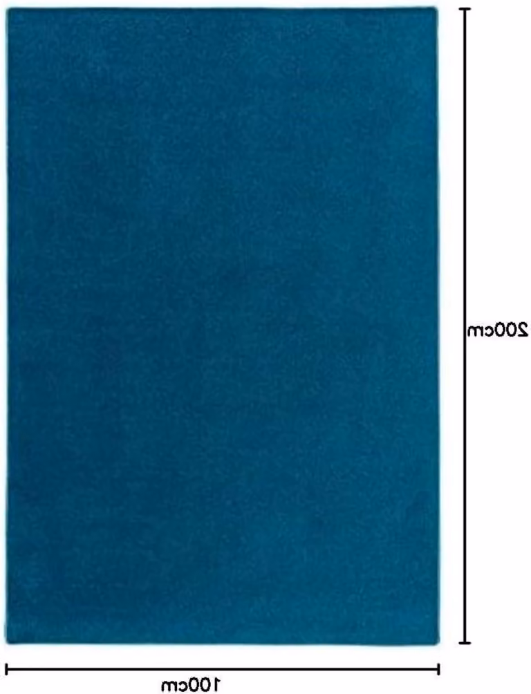 Hoogpolig Velours Tapijt Petrol - Zacht Vloerkleed voor Woonkamer en Slaapkamer - Geschikt voor Vloerverwarming