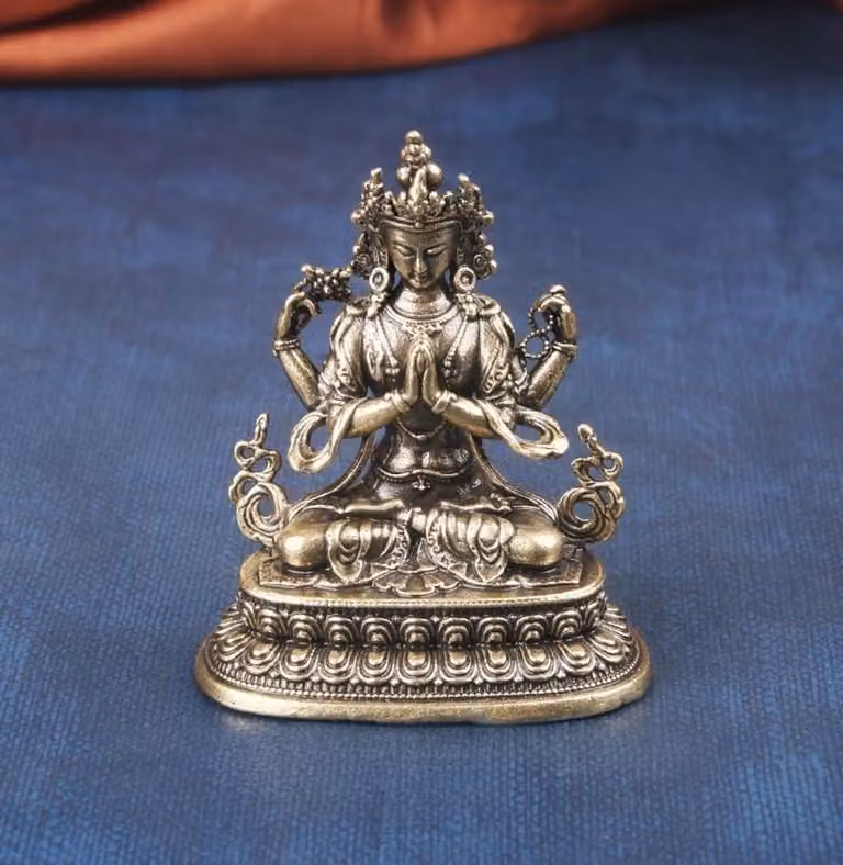 Goudkleurig Feng Shui Beeld - Decoratieve Zen Sculptuur van Massief Messing - 50 gram