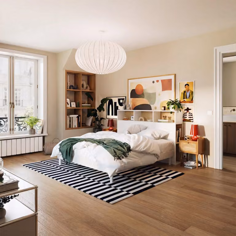 Hypnia Wandmontage Hoofdeinde met Opbergruimte en Bedside Shelf, Wit, Gestoffeerd