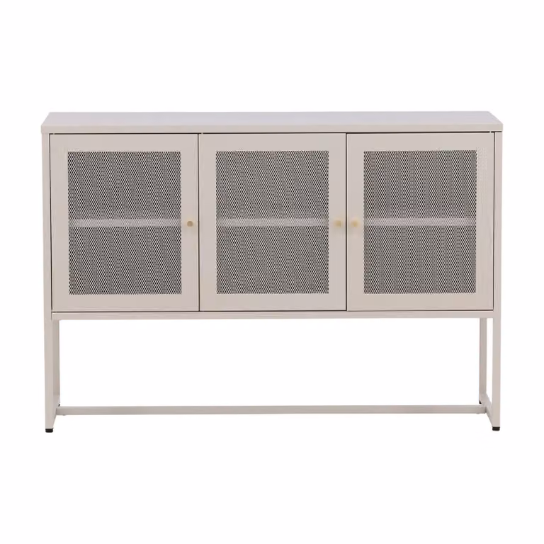 QUVIO Ibi kast - Beige staal - Industrieel ontwerp