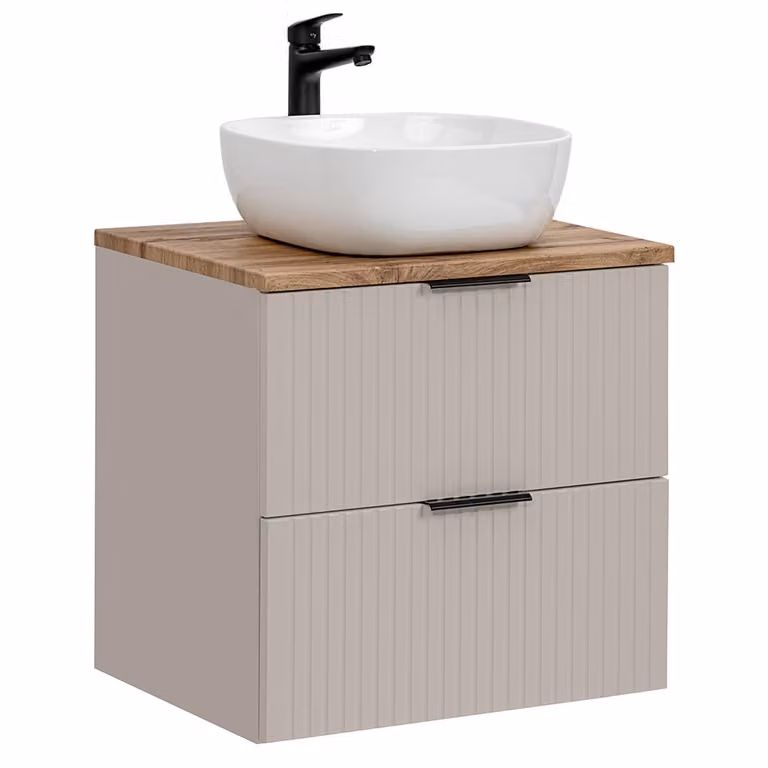 Lomadox Wastafel in Kasjmier en Eik, Breedte: 60 cm