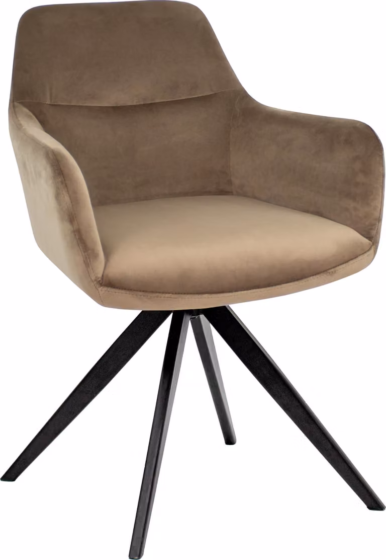 Kick Collection draaistoel Tom - Taupe - Fluweelstof