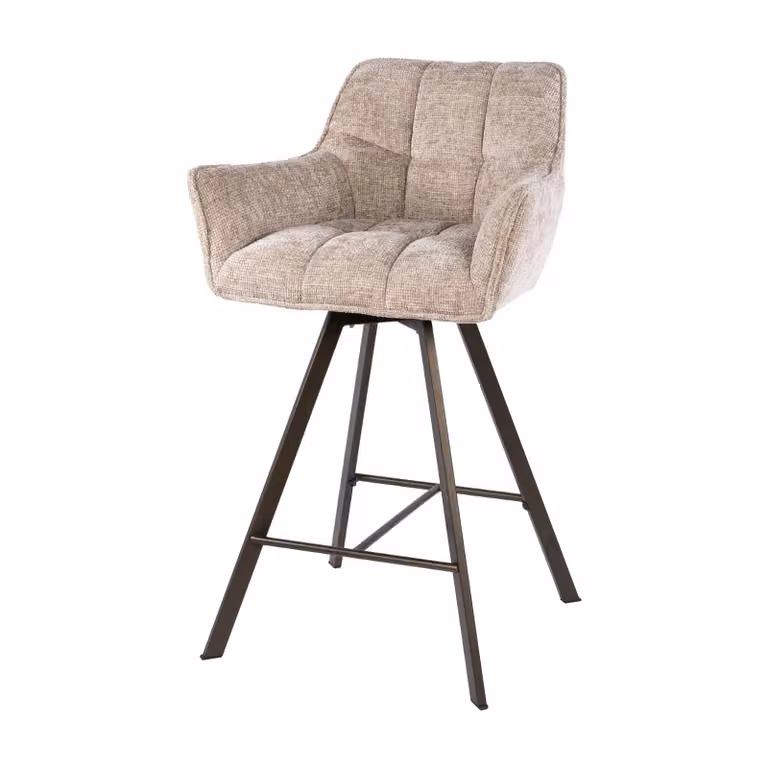 Set van 2 Nest of Nora Elda Barstoelen - Draaibaar - Zand-bruin