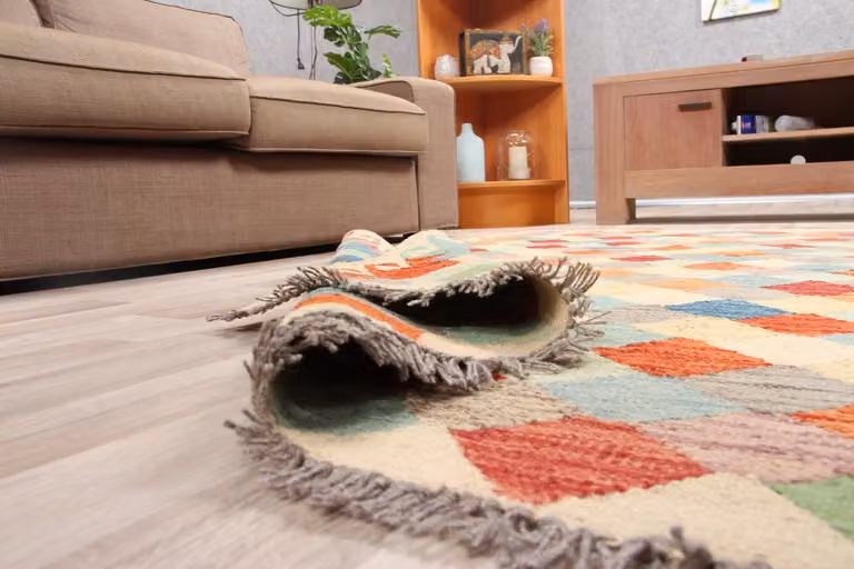 Handgemaakt Tribaal Traditioneel Wol Kilim Kleed met Geometrisch Ethnic Design